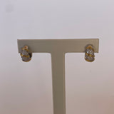 For Future Reference - Vintage White Gold Diamond Huggies