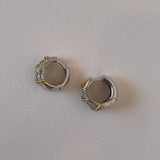 For Future Reference - Vintage White Gold Diamond Huggies