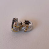 For Future Reference - Vintage White Gold Diamond Huggies