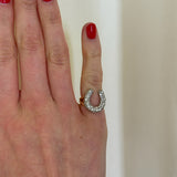 Lucy Delius - Modern Finish Diamond Horseshoe Ring