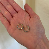 Lucy Delius - Diamond Hinged Hoops (Antique Finish)