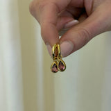 Howl - Rory Hoops with Pear Pink Tourmaline Drop