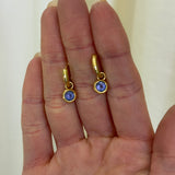 Howl - Rory Hoops with Round Tanzanite Drop