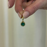 Octavia Elizabeth - Hidden Gem Pendant - Round Emerald - 1.10 Carats