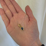 Octavia Elizabeth - Hidden Gem Pendant - Elongated Cushion Sapphire
