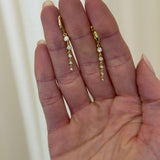 Octavia Elizabeth - Charmed Micro Gabby Hoops Tiered Diamond Nesting Gem Drops Five