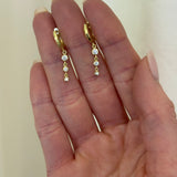 Octavia Elizabeth - Charmed Micro Gabby Hoops Tiered Diamond Nesting Gem Drops Three