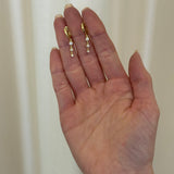 Octavia Elizabeth - Charmed Micro Gabby Hoops Tiered Diamond Nesting Gem Drops Three
