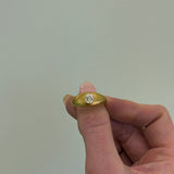 Darius - Old Mine Cut Diamond Gem Signet Ring