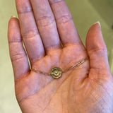 Marlo Laz - Wee Porte Bonheur BRACELET RAISED GOLD WHITE DIAMOND