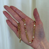 Boochier - Yellow Gold Padparascha Sapphire & Diamond Slinkee Necklace