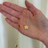 Boochier - Yellow Gold Diamond Mini Letter Necklace M