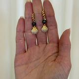 Boochier - GREY PEARL SHELL HUGGIE EARRINGS