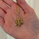 Brent Neale - Medium Zodiac Pendant with 18” Chain - Libra
