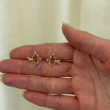 Sorellina - Bow & Arrow Stud Diamond Earrings