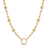 Jenna Blake - Ball Charm Chain with Diamond Clasp