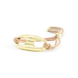 Jenna Blake - Gold Nautical Link on Leather Bracelet