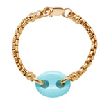 Jenna Blake - Mariner Link Bracelet - Turquoise