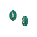 Jenna Blake - Mariner and Diamond Studs - Malachite