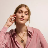 Loquet - Nova Teardrop Gold Locket 18k & Belcher Necklace Chain 18"