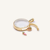 Loquet - Large Round Gold Locket 18k & Oval Chain 18"