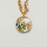 Loquet - Large Round Gold Locket 18k & Oval Chain 18"