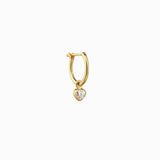 Sophie Bille Brahe- Lily Coeur Heart Huggie Hoop