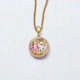 Loquet -Mini Round Gold Locket 18k & Fine Rolo Chain 16-18"