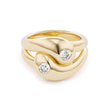 Brent Neale - Mini Knot Ring with Diamond Rounds