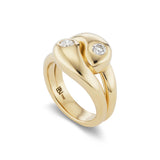 Brent Neale - Mini Knot Ring with Diamond Rounds