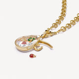 Loquet - Pink Sapphire Heart Charm