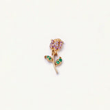 Loquet - Pink Sapphire Rose Charm
