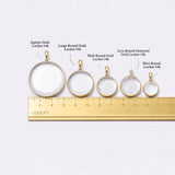 Loquet - Jupiter Gold Locket 18k & Figaro Necklace Chain 22" 18k