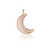 SORELLINA - Crescent Moon Inlay Pendant