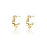 SORELLINA - Marea Diamond and 18k Yellow Gold Huggies