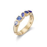 SORELLINA - Multi-Shape Bezel Band - Blue Sapphire