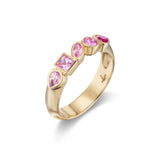 SORELLINA - Multi-Shape Bezel Band - Ombre Pink