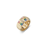 SORELLINA - Tarot Baguette Ring - Rainbow Sapphire