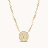 Marlo Laz - EN ROUTE PETITE NECKLACE WHITE DIAMOND