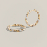Lucy Delius - Modern Finish Twisted Rope Diamond Hoops