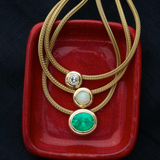 Jade Ruzzo - Josephine Pendant - Old Mine Diamond 16"