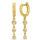 Octavia Elizabeth - Charmed Micro Gabby Hoops Tiered Diamond Nesting Gem Drops Three