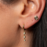 Octavia Elizabeth - Charmed Micro Gabby Hoops Tiered Diamond Nesting Gem Drops Three