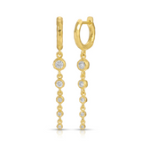Octavia Elizabeth - Charmed Micro Gabby Hoops Tiered Diamond Nesting Gem Drops Five