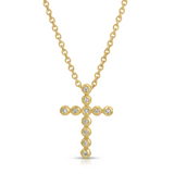 Octavia Elizabeth - Medium Nesting Gem Cross Necklace
