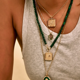 Sorellina - Malachite Beaded Necklace