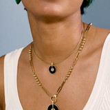 Sorellina - Gold Beaded Paperclip Chain