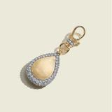 Lucy Delius - Cognac Diamond Pear Pocket Watch Pendant With Small Albert Clip