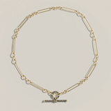 Lucy Delius -Cognac Diamond Pavé T-Bar Pendant