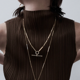 Lucy Delius -Cognac Diamond Pavé T-Bar Pendant